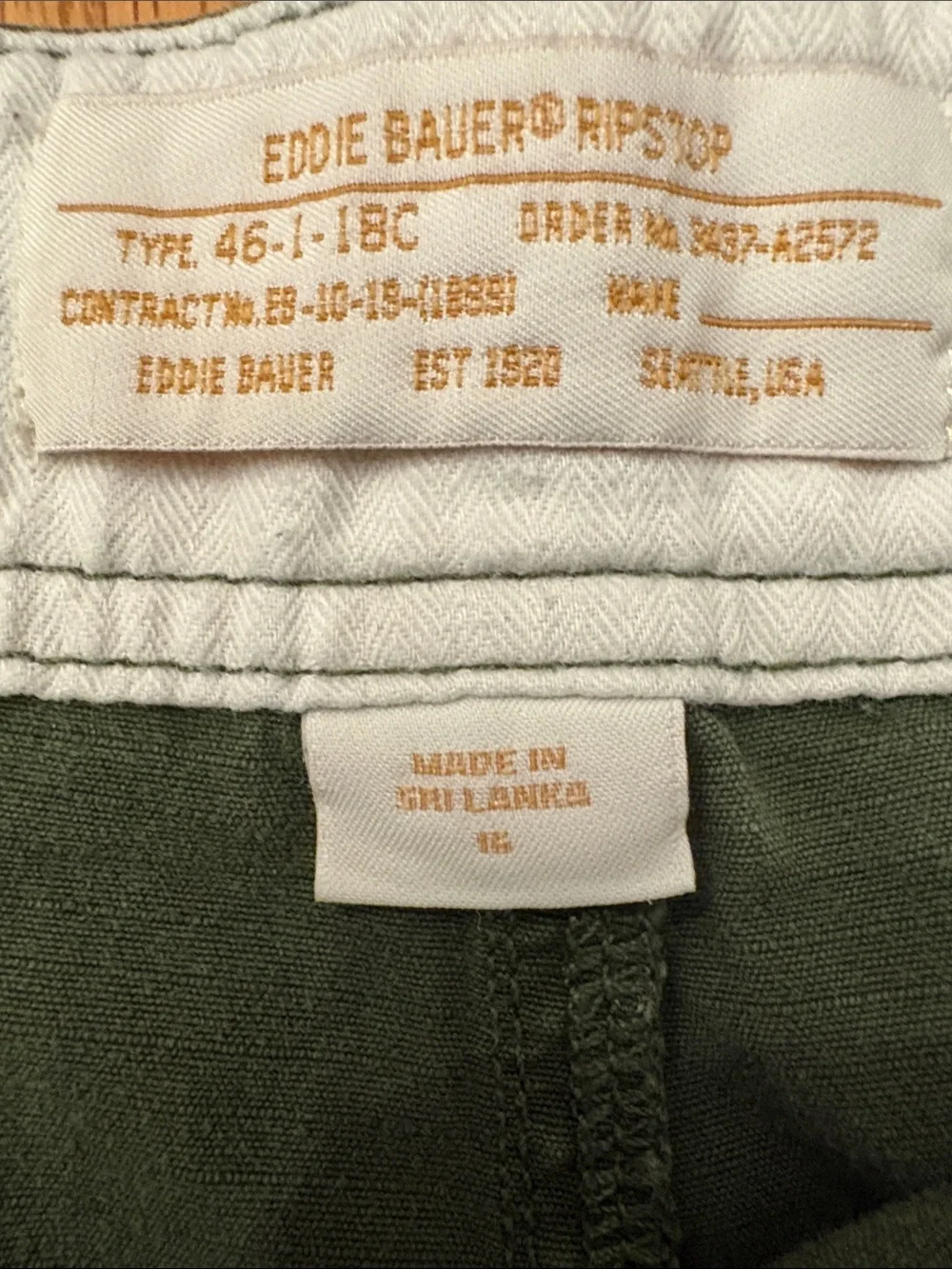 Eddie Bauer Ripstip Women’s Olive Green Boot Cut Cargo Pants